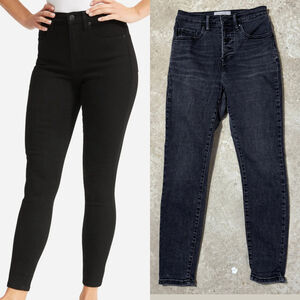 Everlane Authentic Stretch High-Rise Skinny Jeans Women’s Size 26 Black Ankle